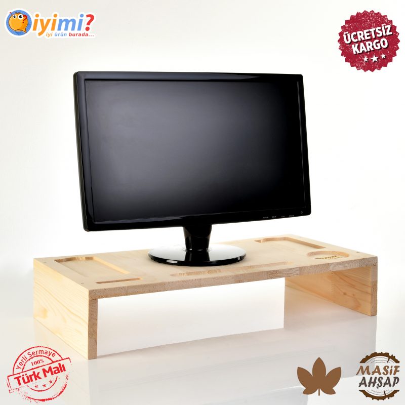 Ahşap Laptop Standı Monitör Yükseltici