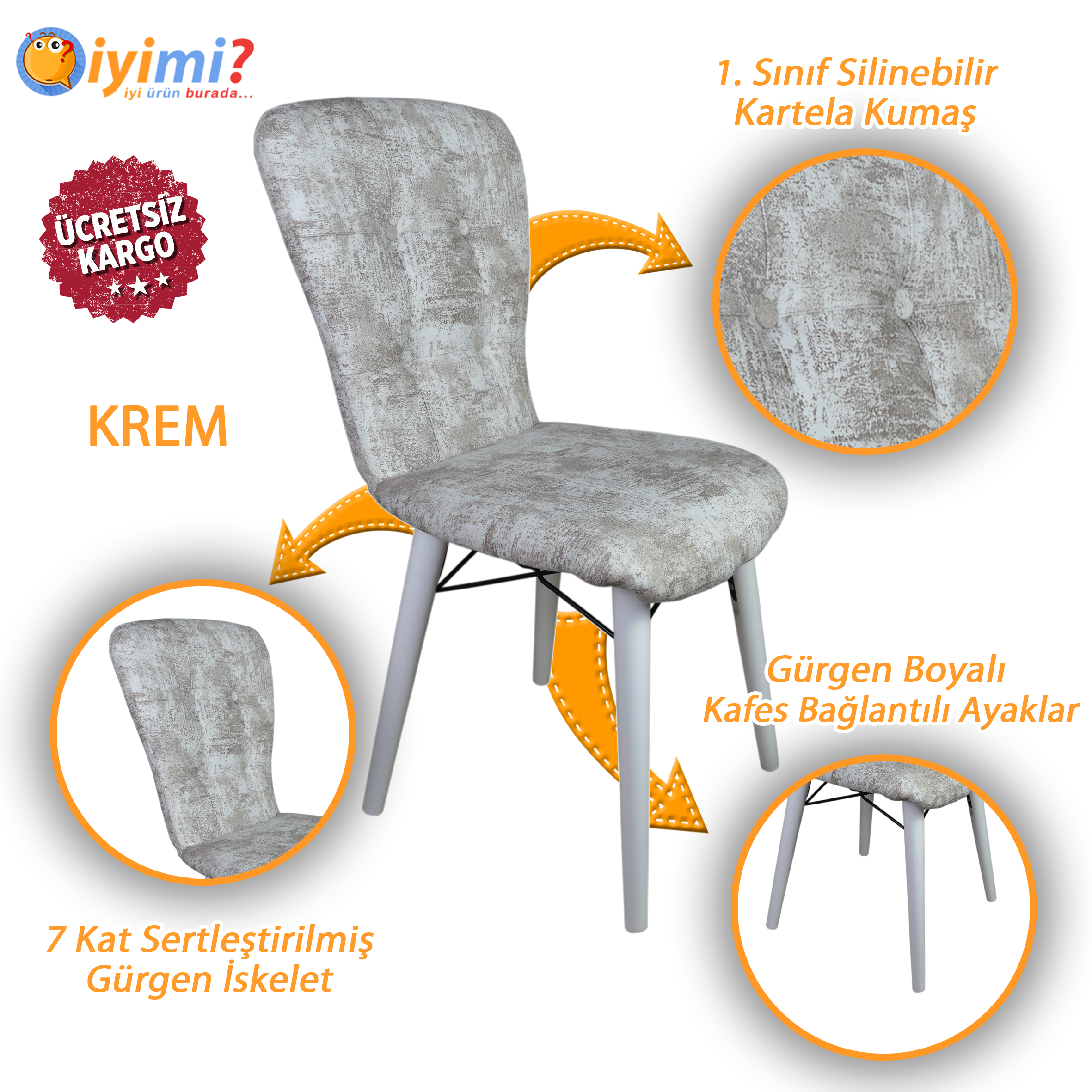 İyimi Açılır Yemek Masası Seti Sandalye Masa 6 Sandalye DS1A - Görsel 4